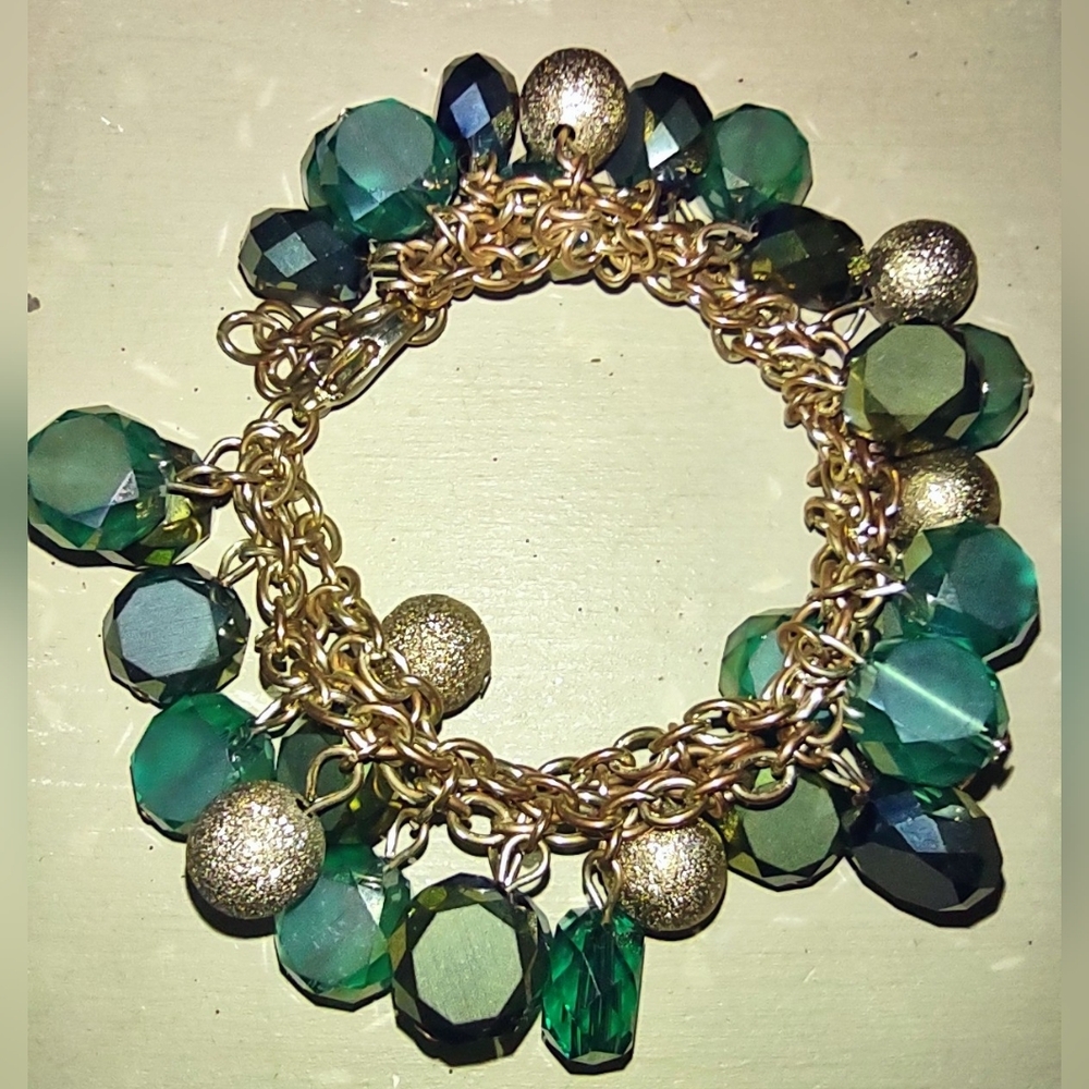 Green Beads Cha-cha Bracelet